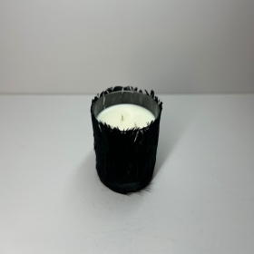 Large Black Feather Candle 1